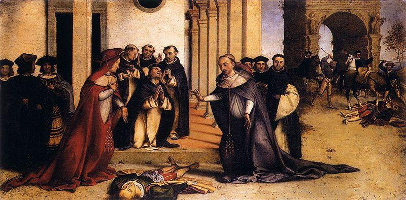 Lorenzo Lotto St Dominic Raises Napoleone Orsini